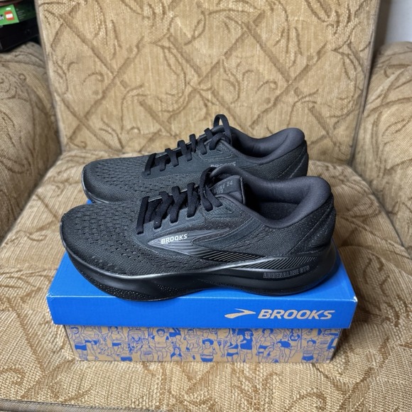 Brooks Shoes - Brooks Women's Adrenaline GTS 24 Road-Running Shoes Black/Black/Ebony‎ Size 6B